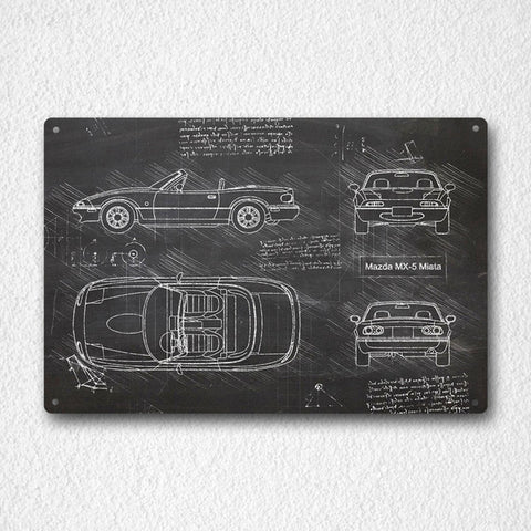 Mazda MX-5 Miata Metal Tin Sign